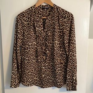 KARL LAGERFELD PARIS Leopard Print Blouse